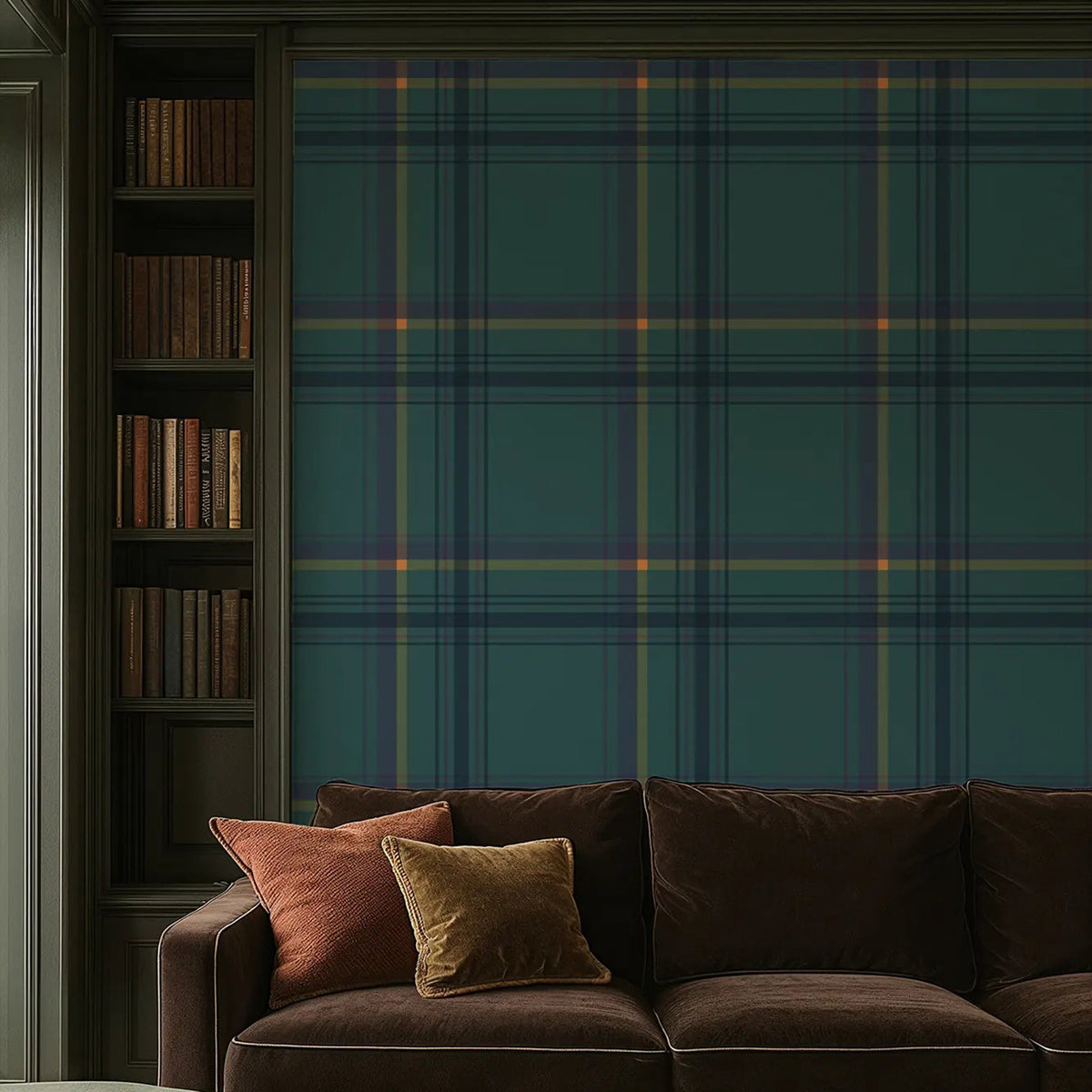 Mitchell Black Ashcroft Tartan Large Wallpaper