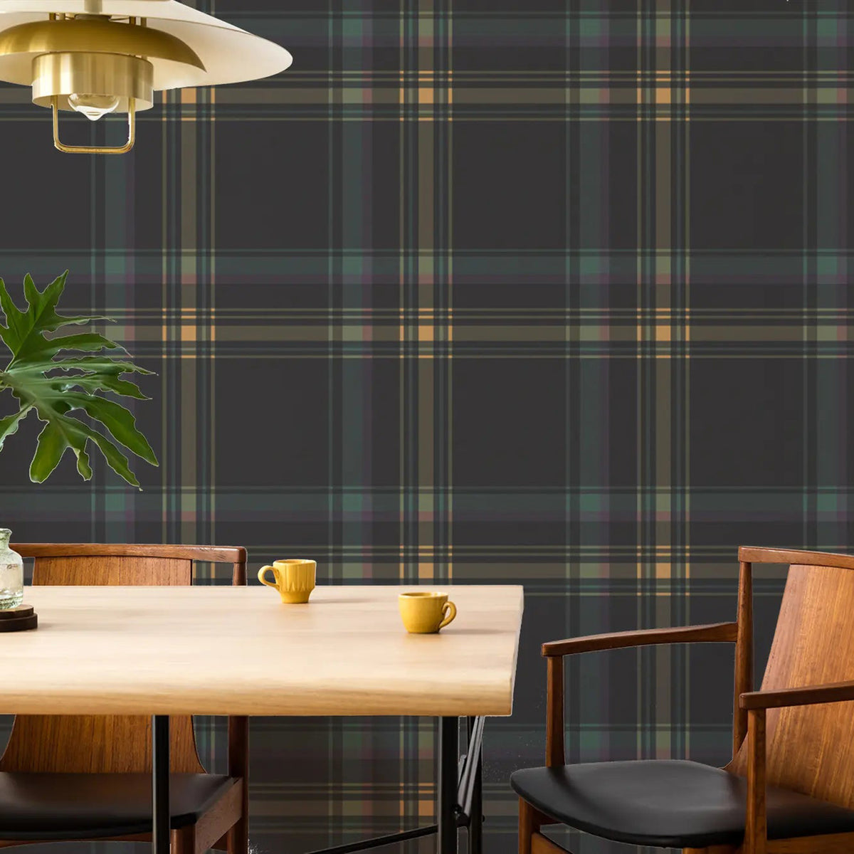 Mitchell Black Ashcroft Tartan Large Wallpaper