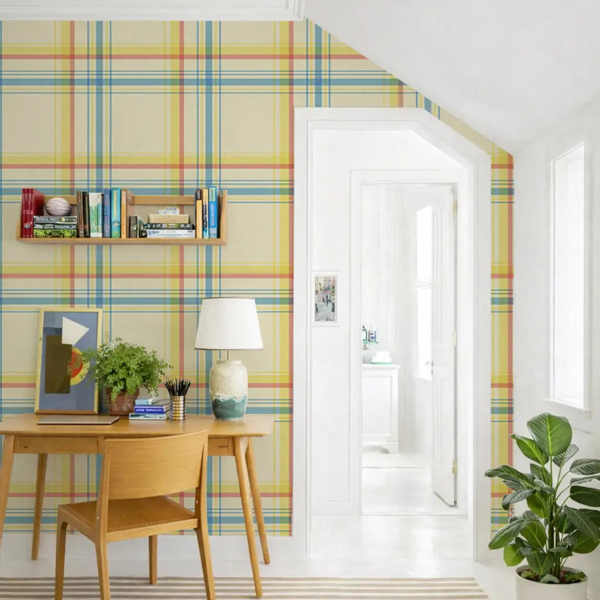 Mitchell Black Ashcroft Tartan Large Wallpaper