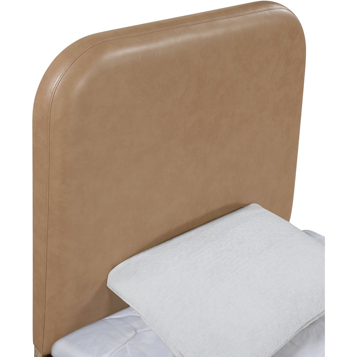Caswell Natural Vegan Leather Upholstered Bed