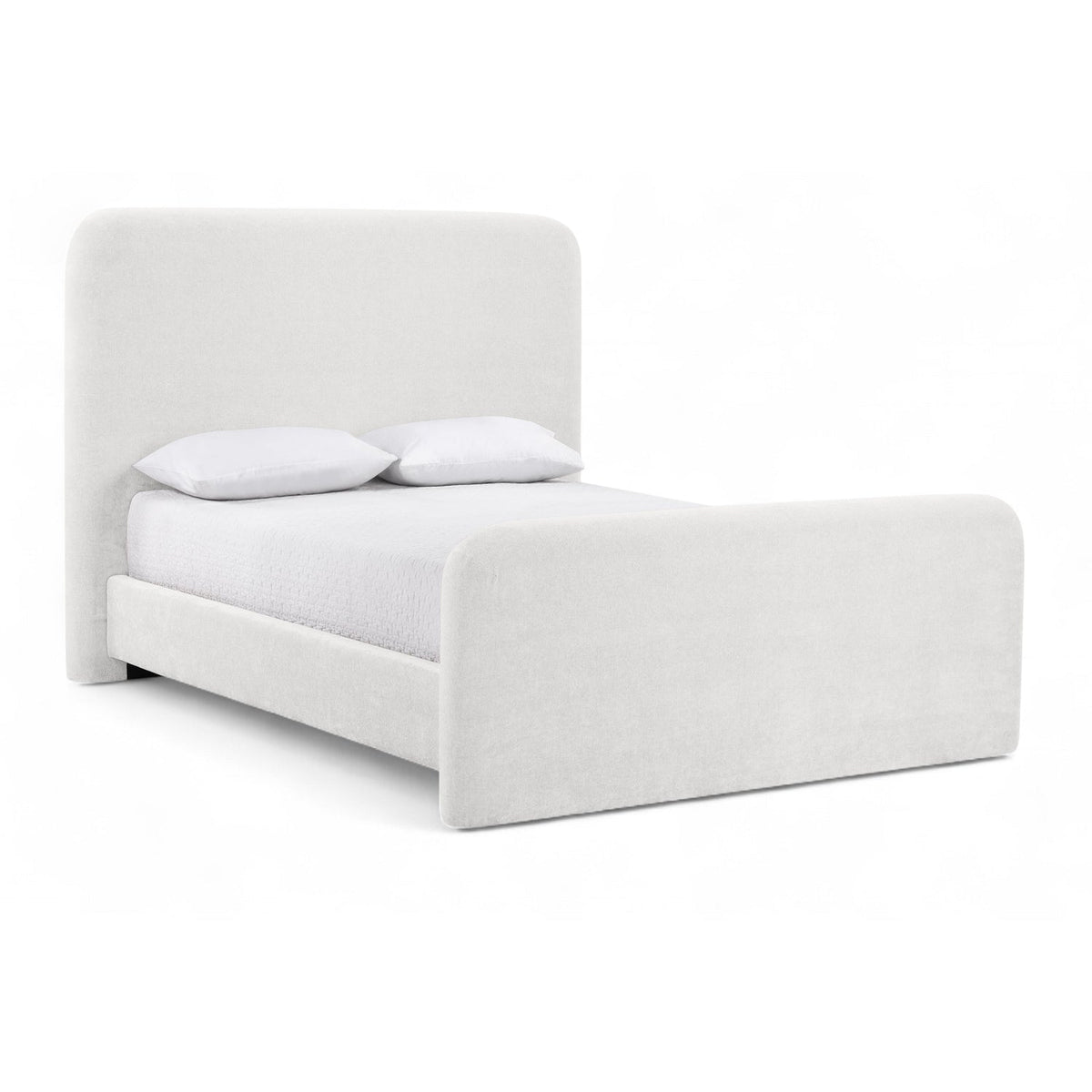Fira Cream Chenille Fabric Upholstered Bed