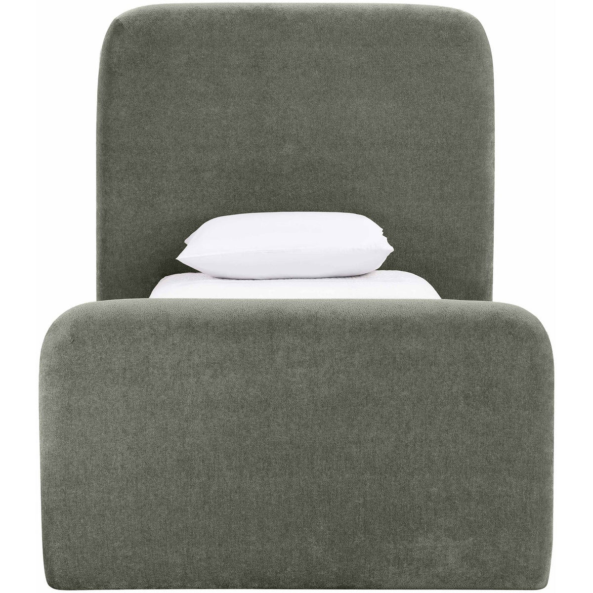 Fira Green Chenille Fabric Upholstered Bed