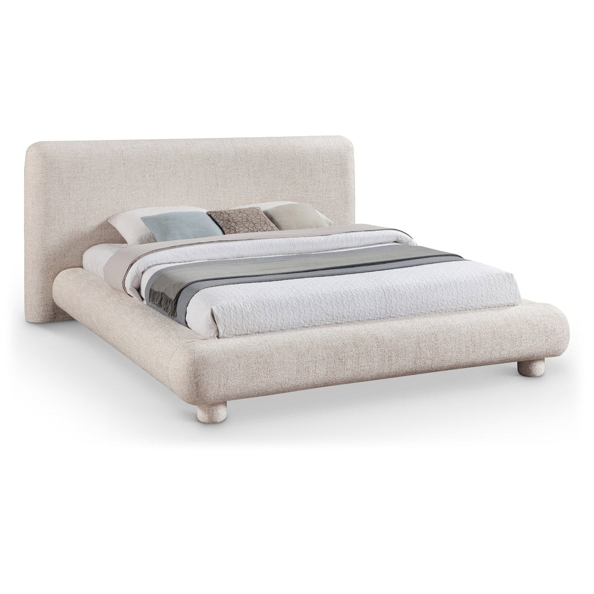 Blair Beige Fabric Upholstered Bed