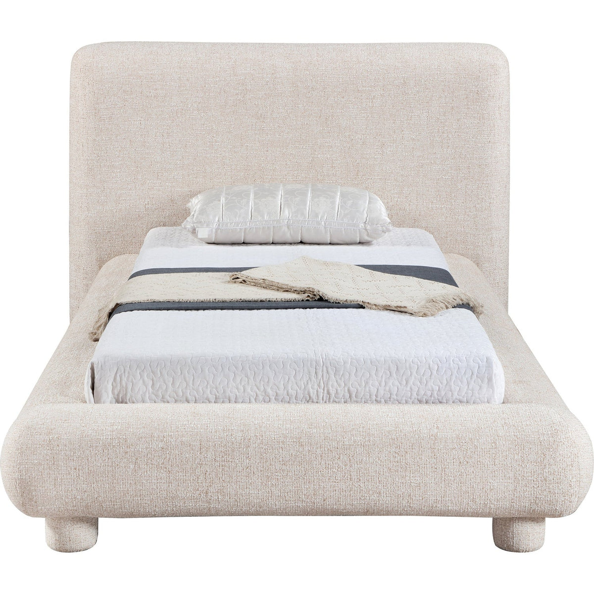 Blair Beige Fabric Upholstered Bed