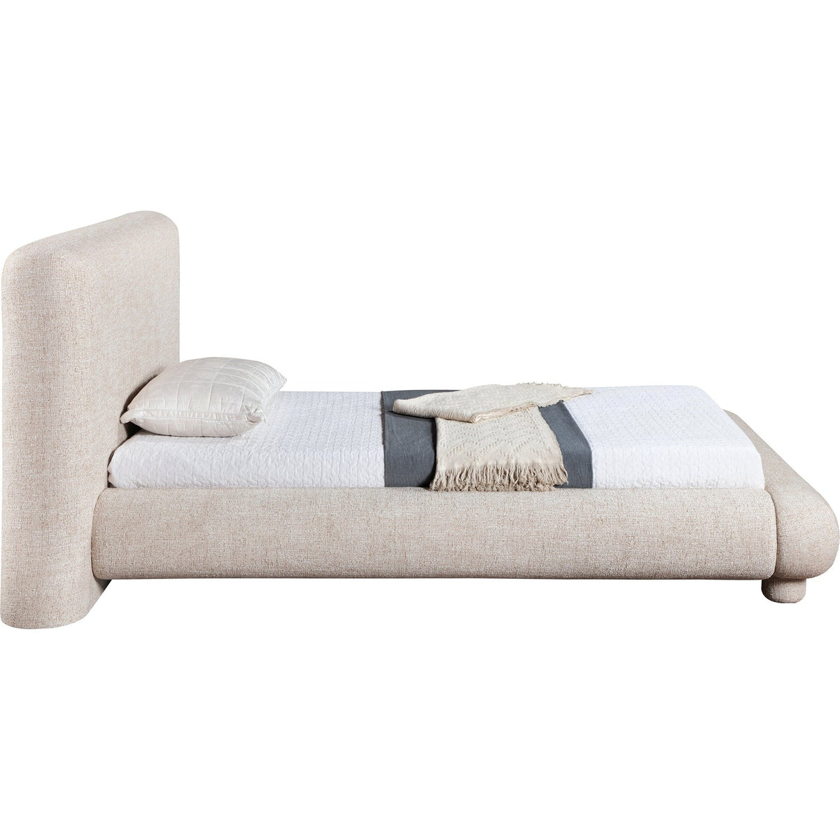 Blair Beige Fabric Upholstered Bed
