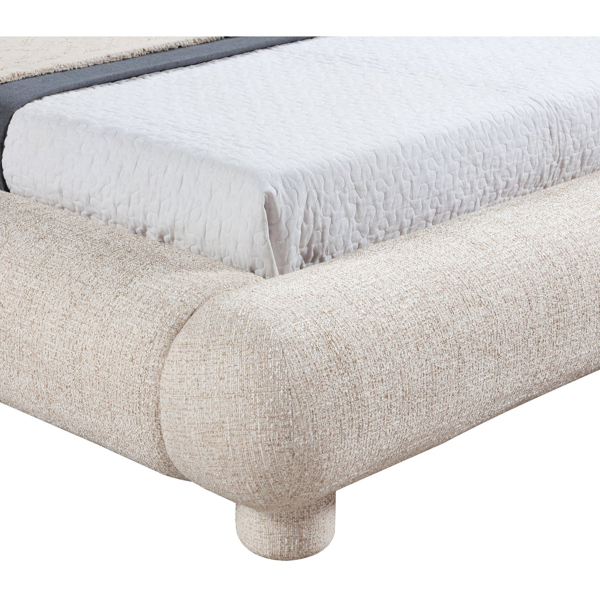 Blair Beige Fabric Upholstered Bed