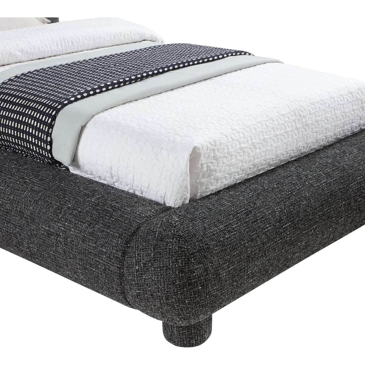Blair Black Fabric Upholstered Bed