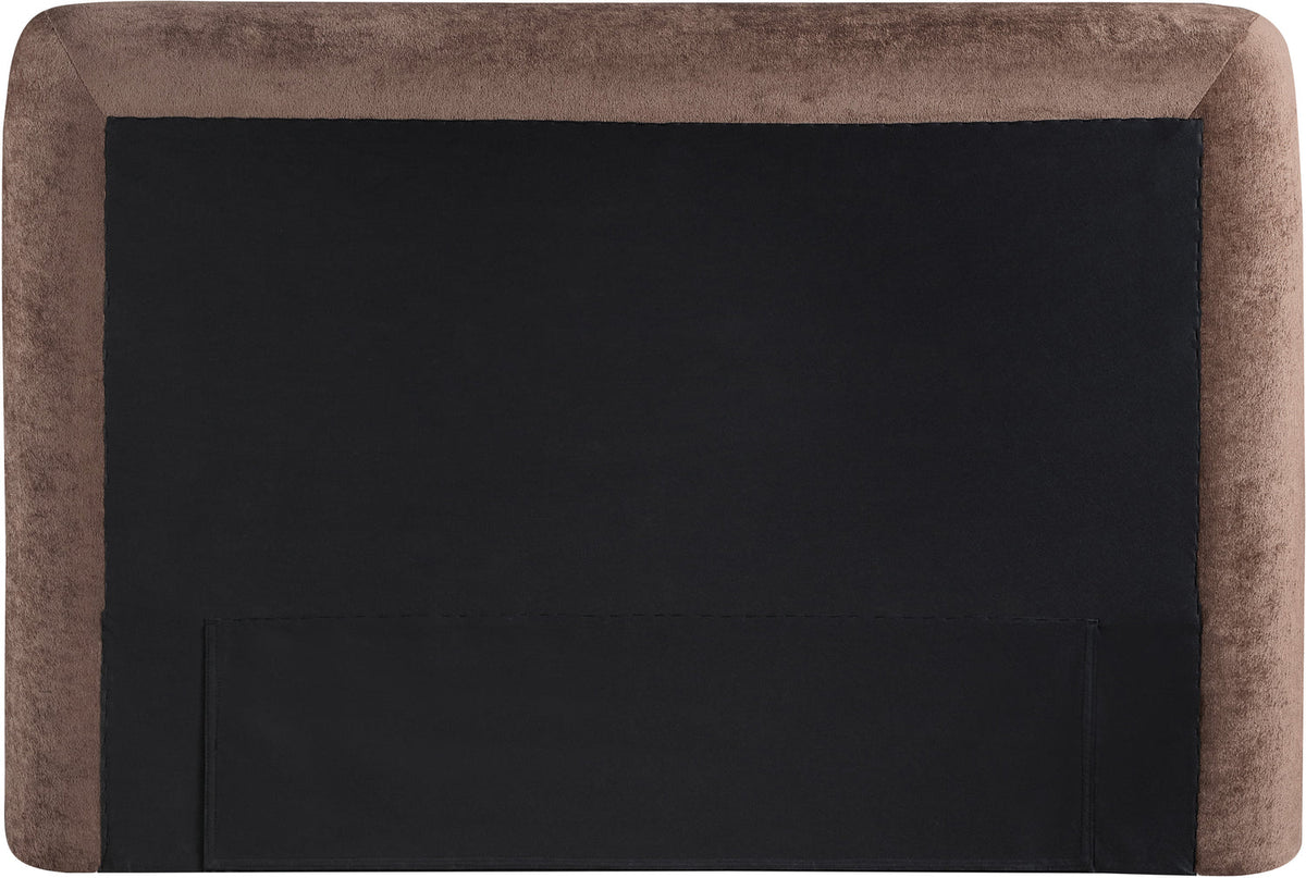 Blair Brown Chenille Fabric Upholstered Bed
