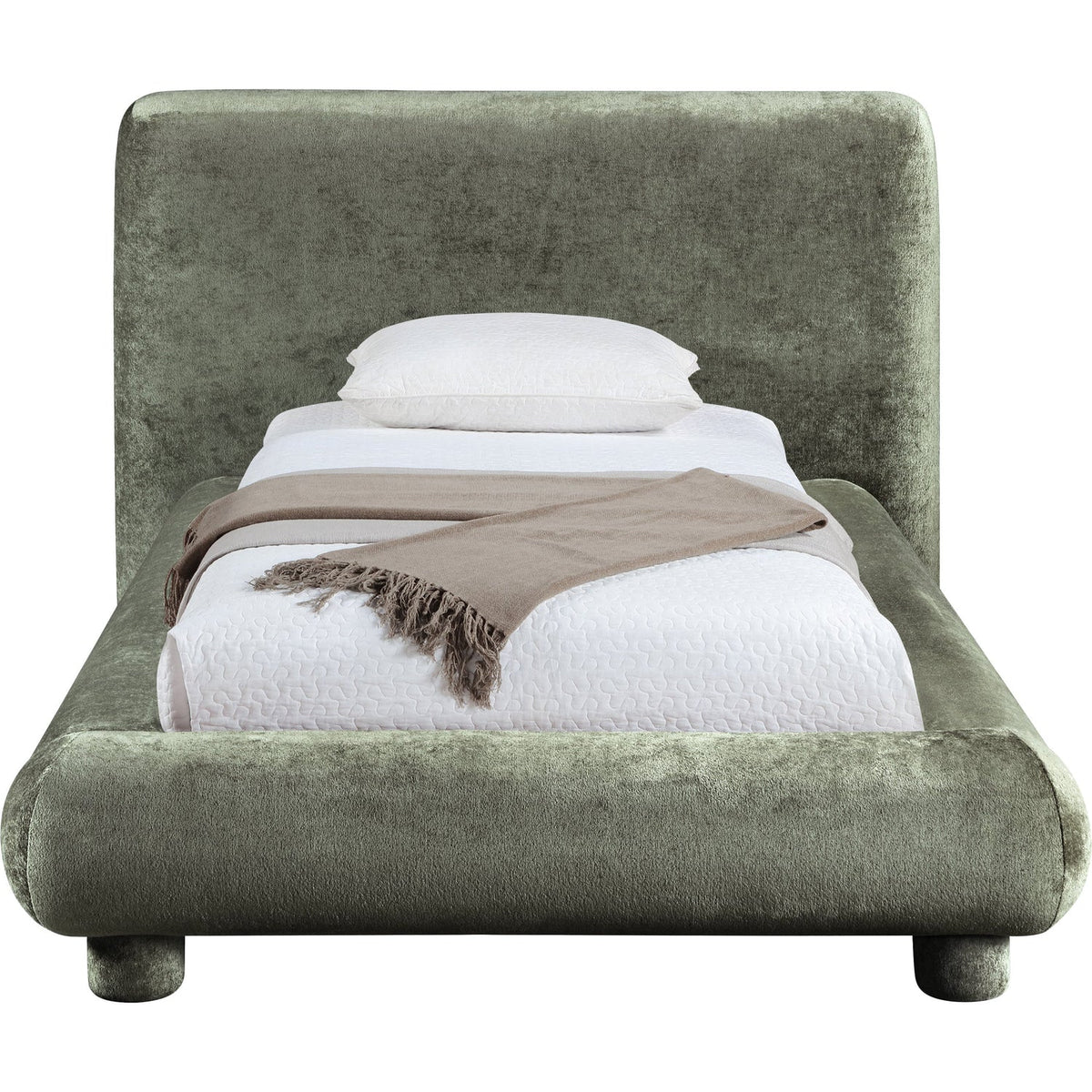 Blair Green Chenille Fabric Upholstered Bed