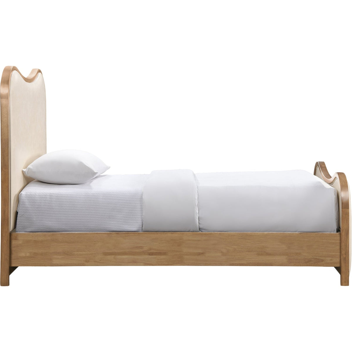 Arvada Cream Vegan Leather Upholstered Bed