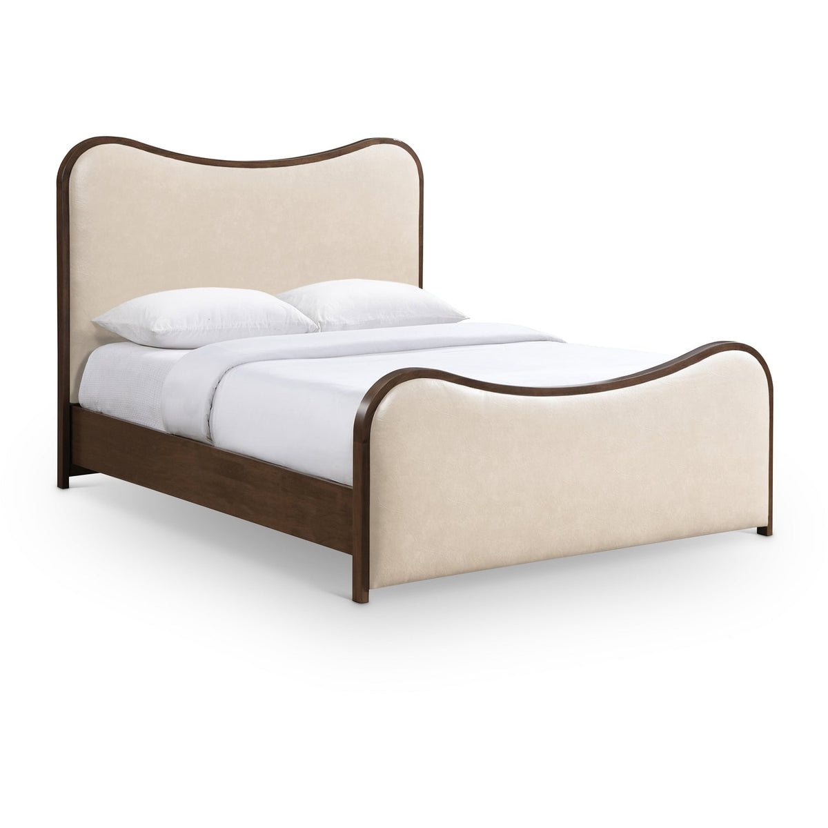 Arvada Cream Vegan Leather Upholstered Bed