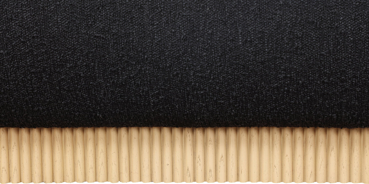 Rigby Black Boucle Fabric Upholstered Bed