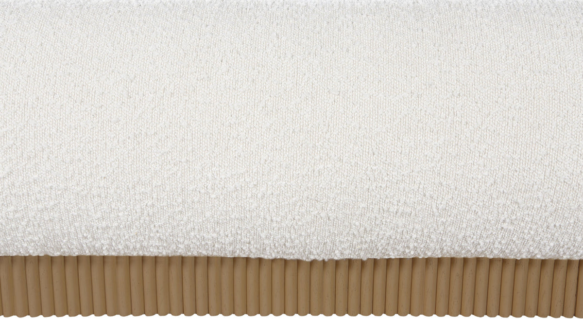 Rigby Cream Boucle Fabric Upholstered Bed