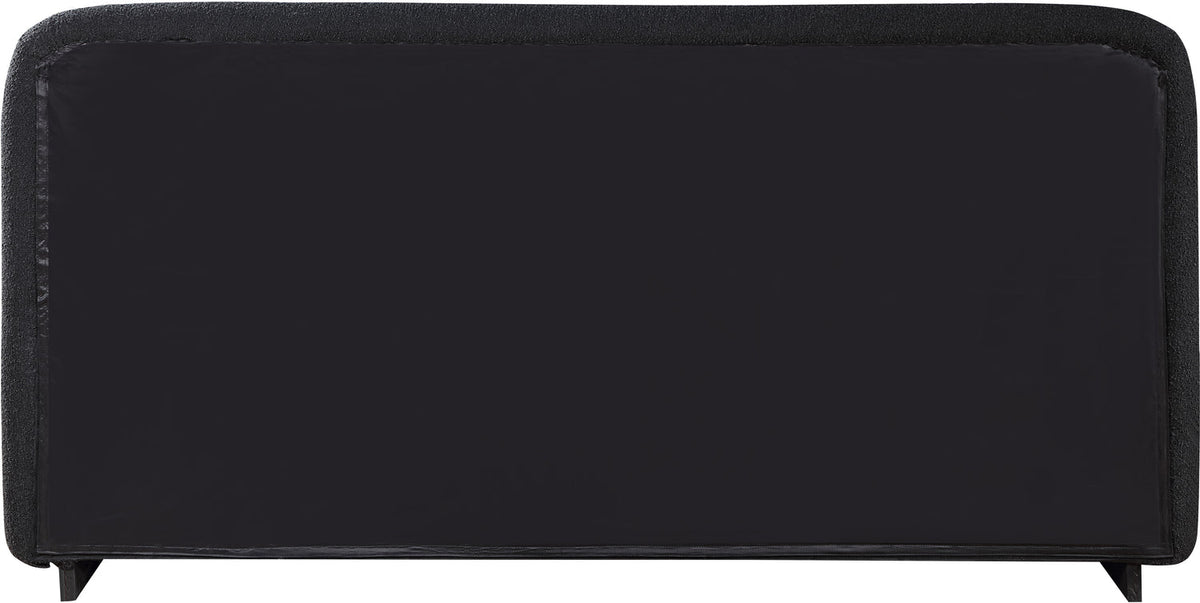 Rigby Black Boucle Fabric Upholstered Bed