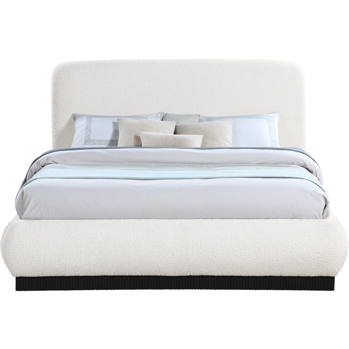 Rigby Cream Boucle Fabric Upholstered Bed