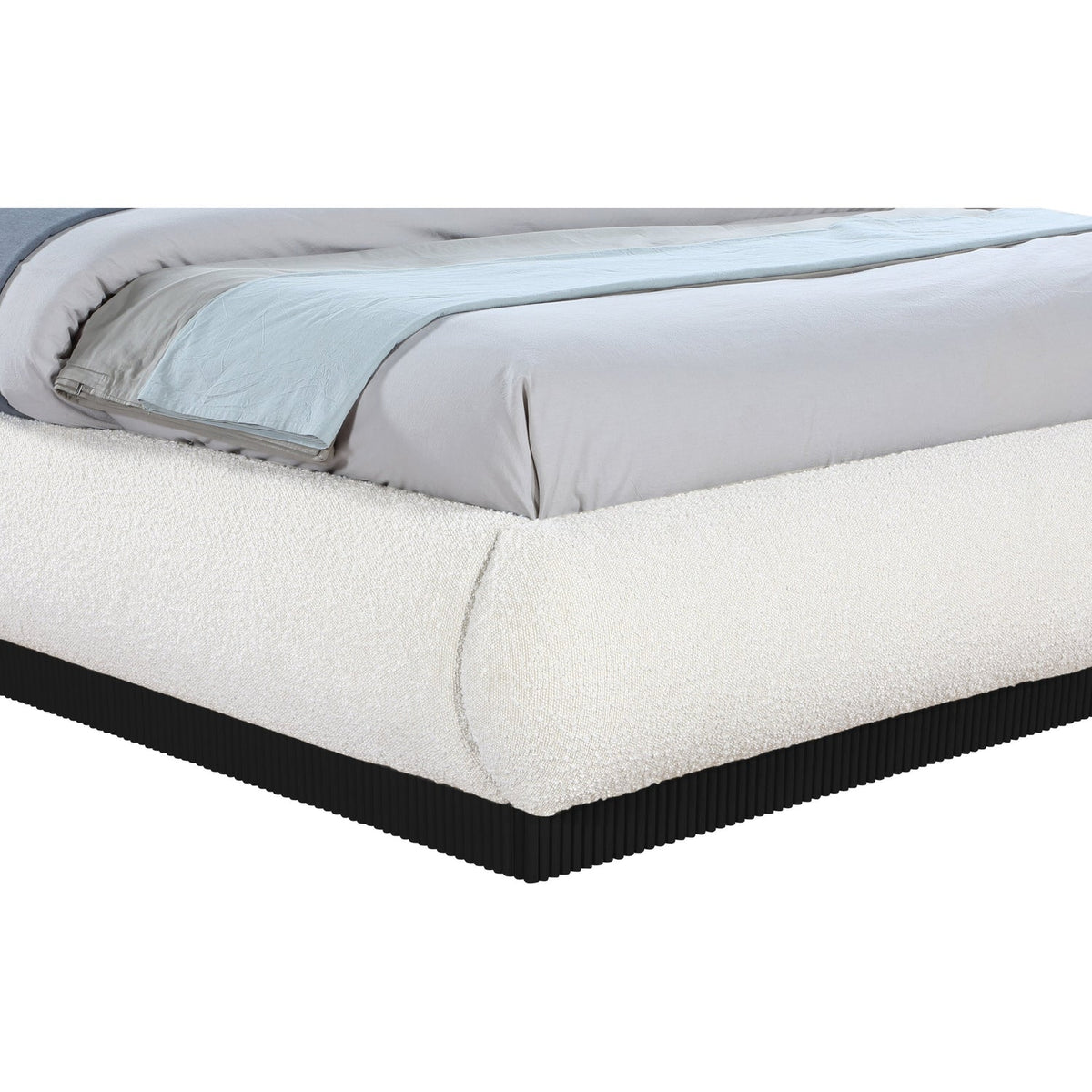 Rigby Cream Boucle Fabric Upholstered Bed