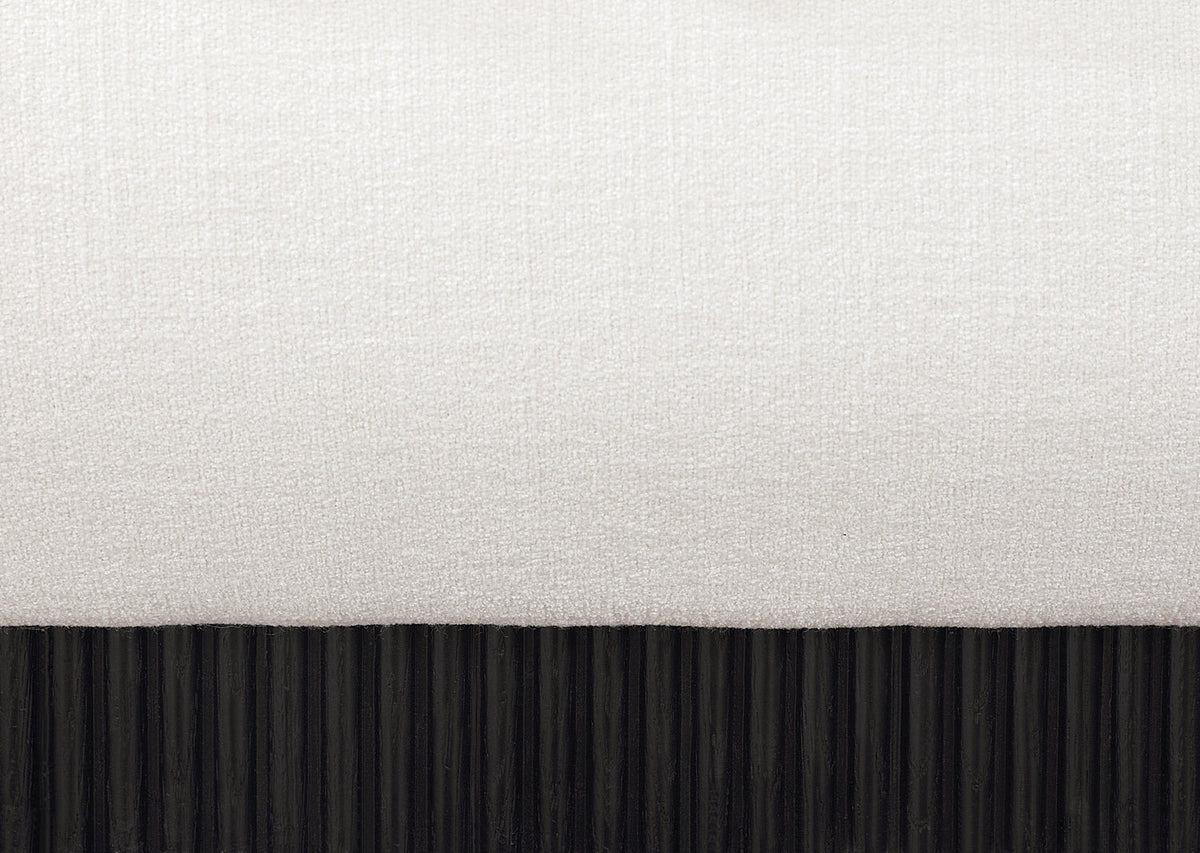 Rigby Cream Linen Textured Fabric Upholstered Bed