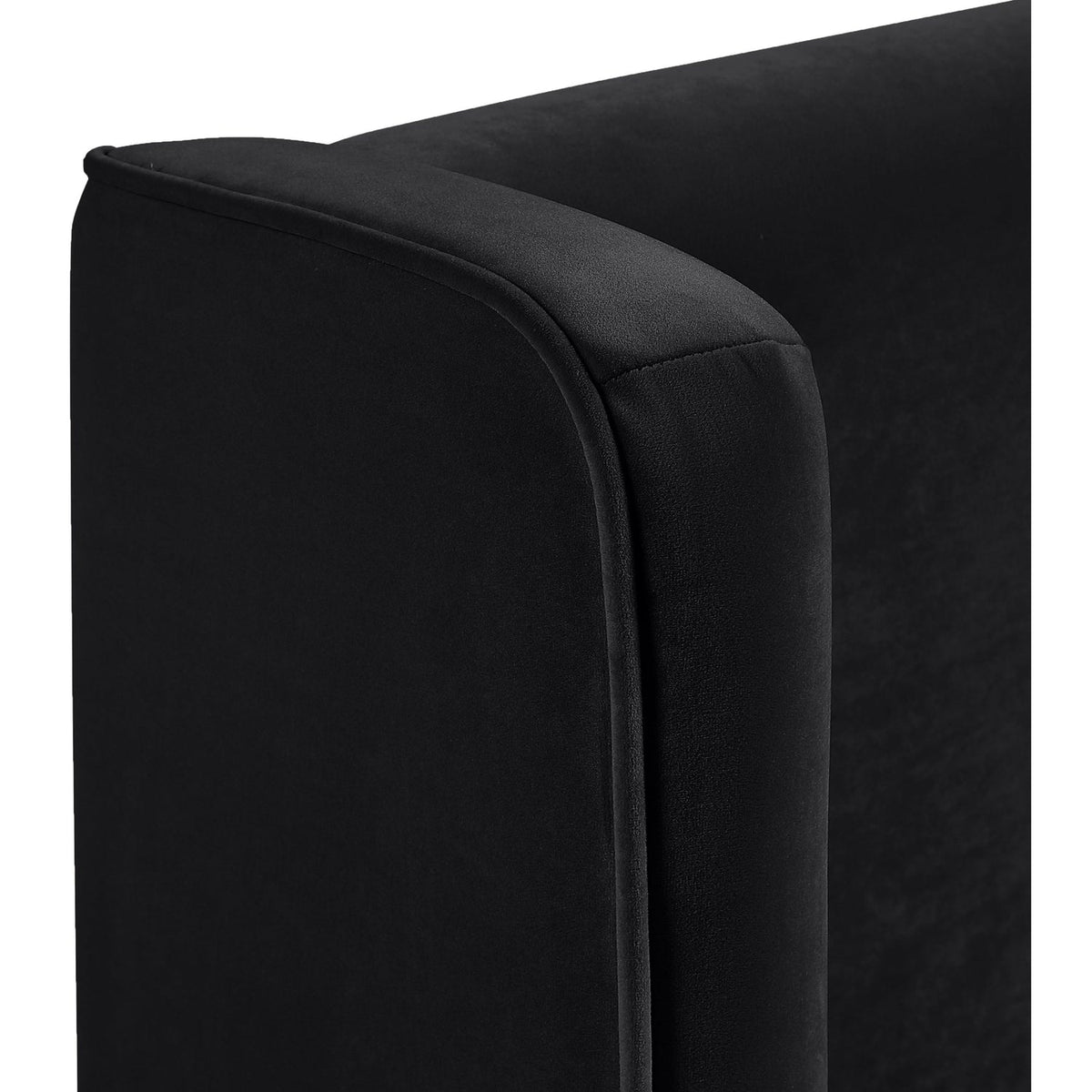 Kendall Black Velvet Upholstered Bed