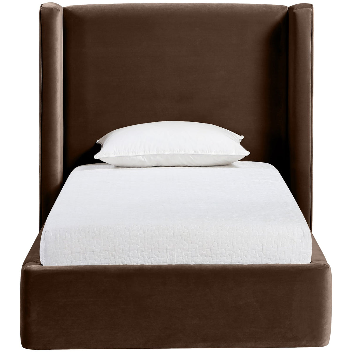 Kendall Brown Velvet Upholstered Bed