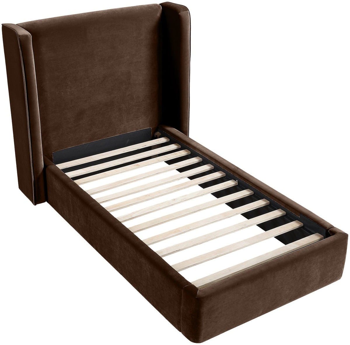 Kendall Brown Velvet Upholstered Bed