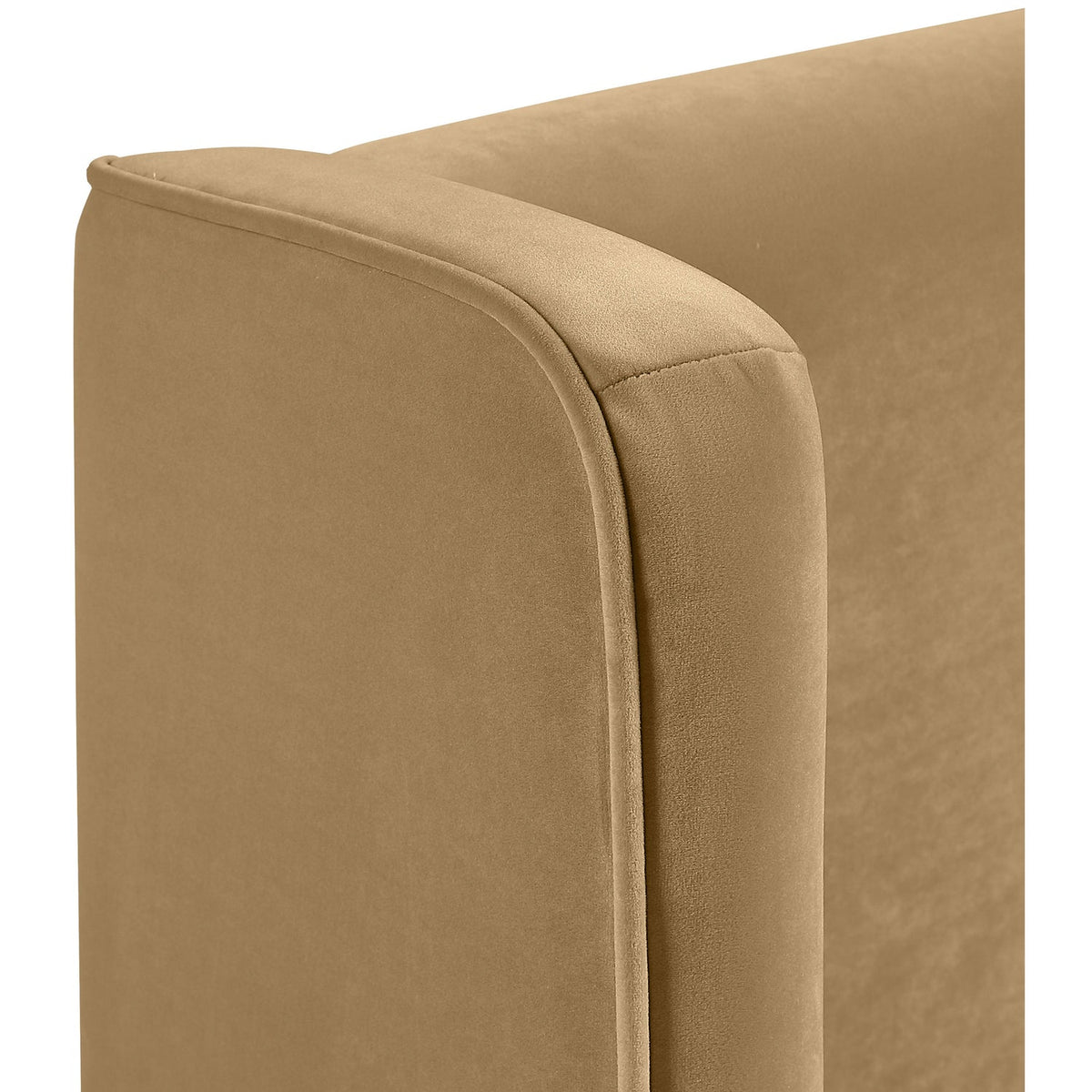 Kendall Camel Velvet Upholstered Bed