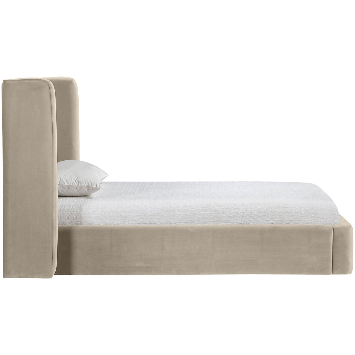 Kendall Cream Velvet Upholstered Bed