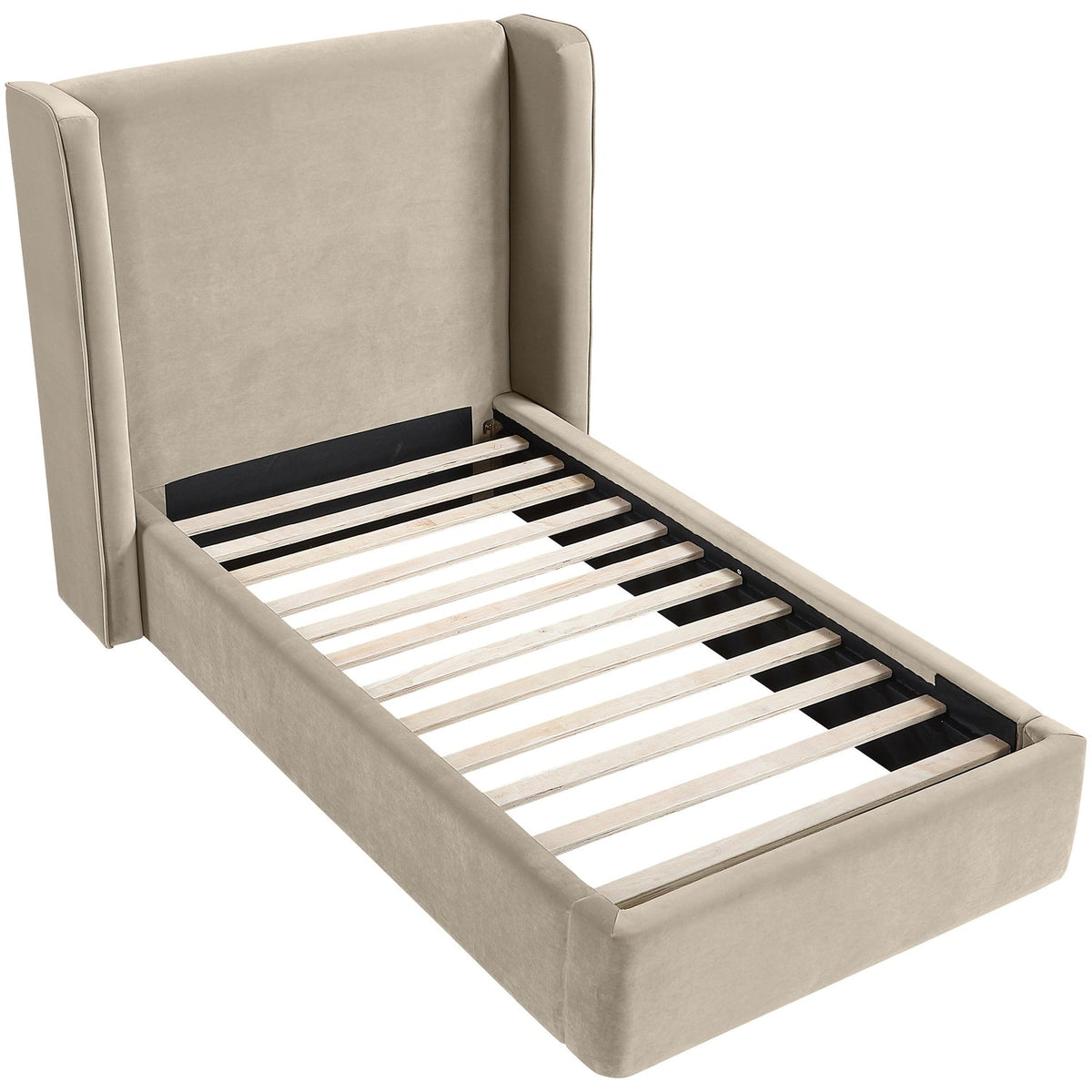 Kendall Cream Velvet Upholstered Bed