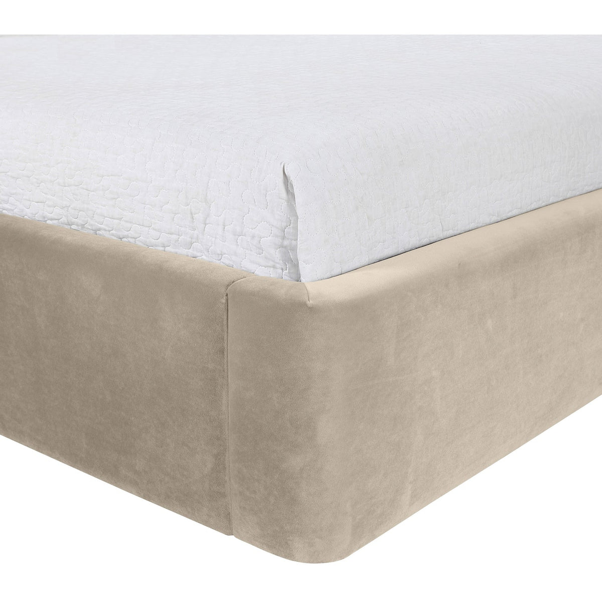 Kendall Cream Velvet Upholstered Bed