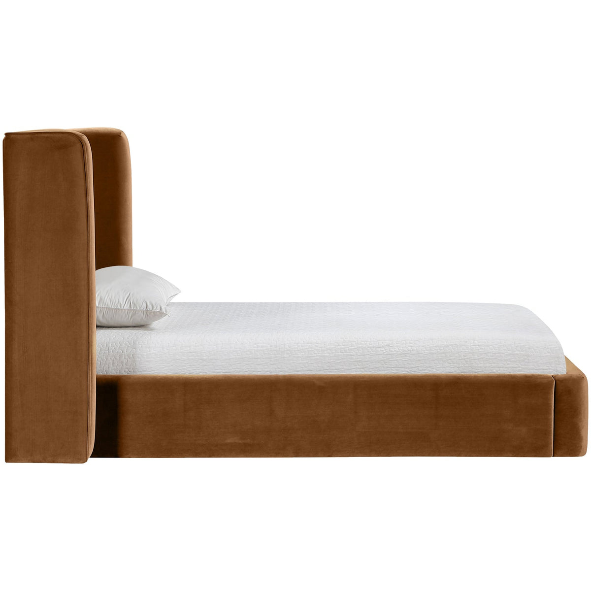 Kendall Saddle Velvet Upholstered Bed