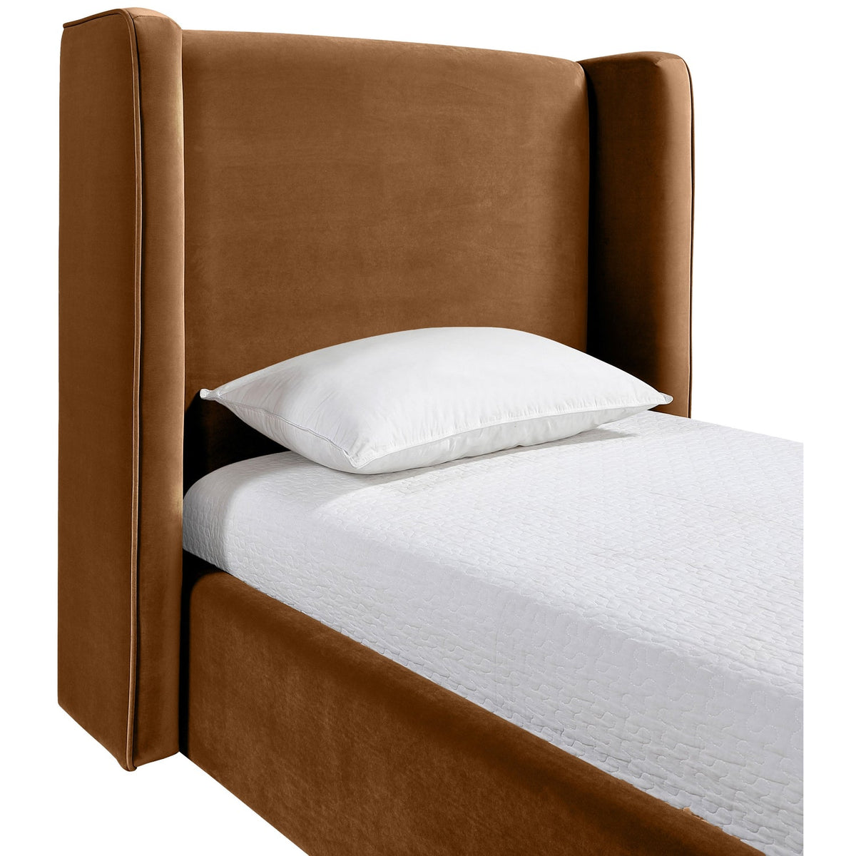Kendall Saddle Velvet Upholstered Bed