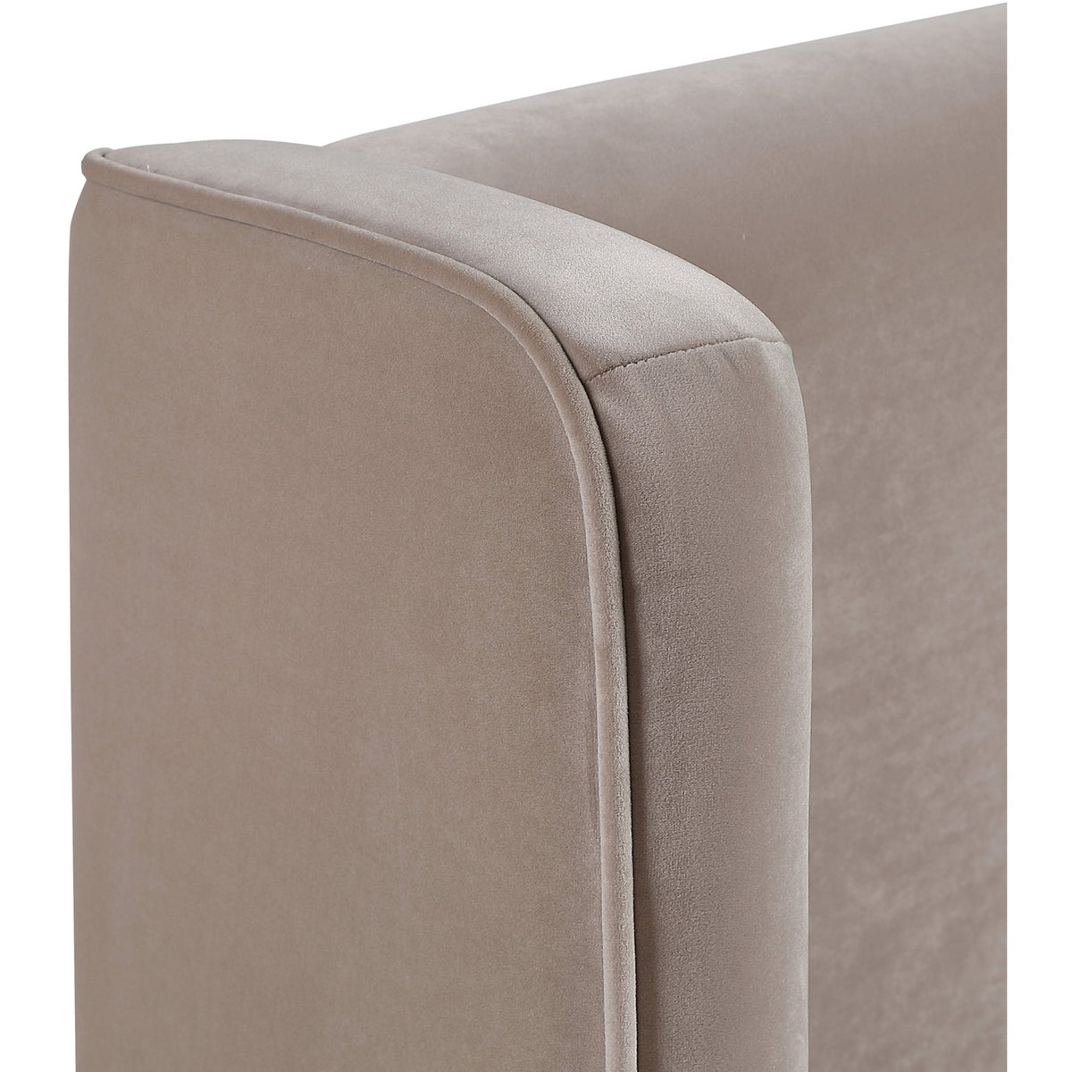 Kendall Taupe Velvet Upholstered Bed