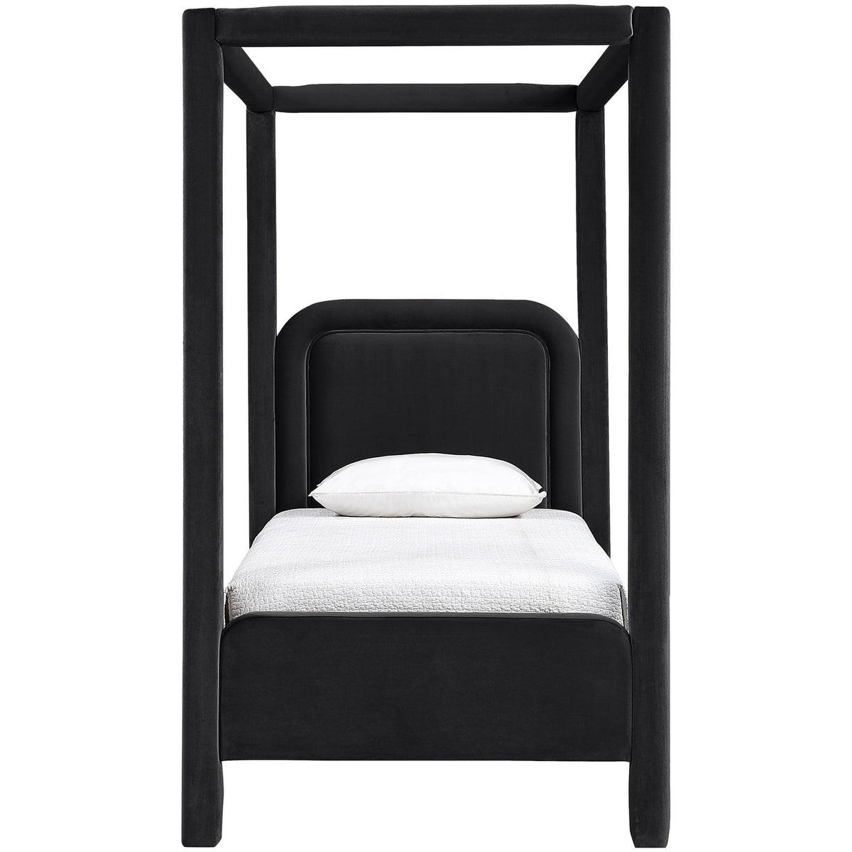 Salina Black Velvet Upholstered Bed