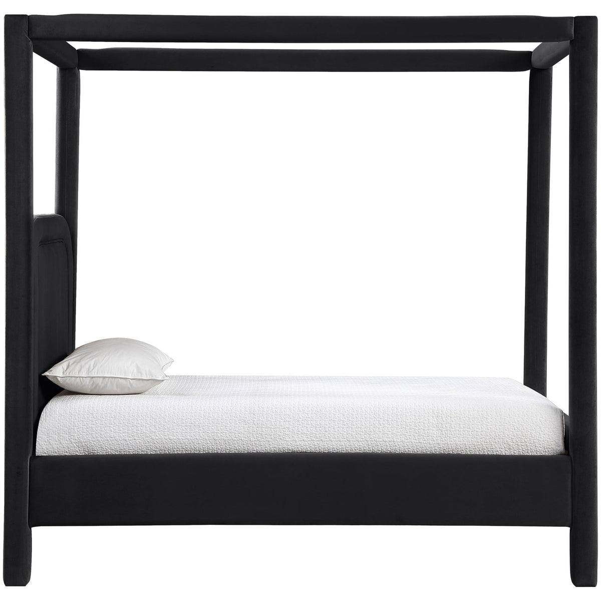 Salina Black Velvet Upholstered Bed