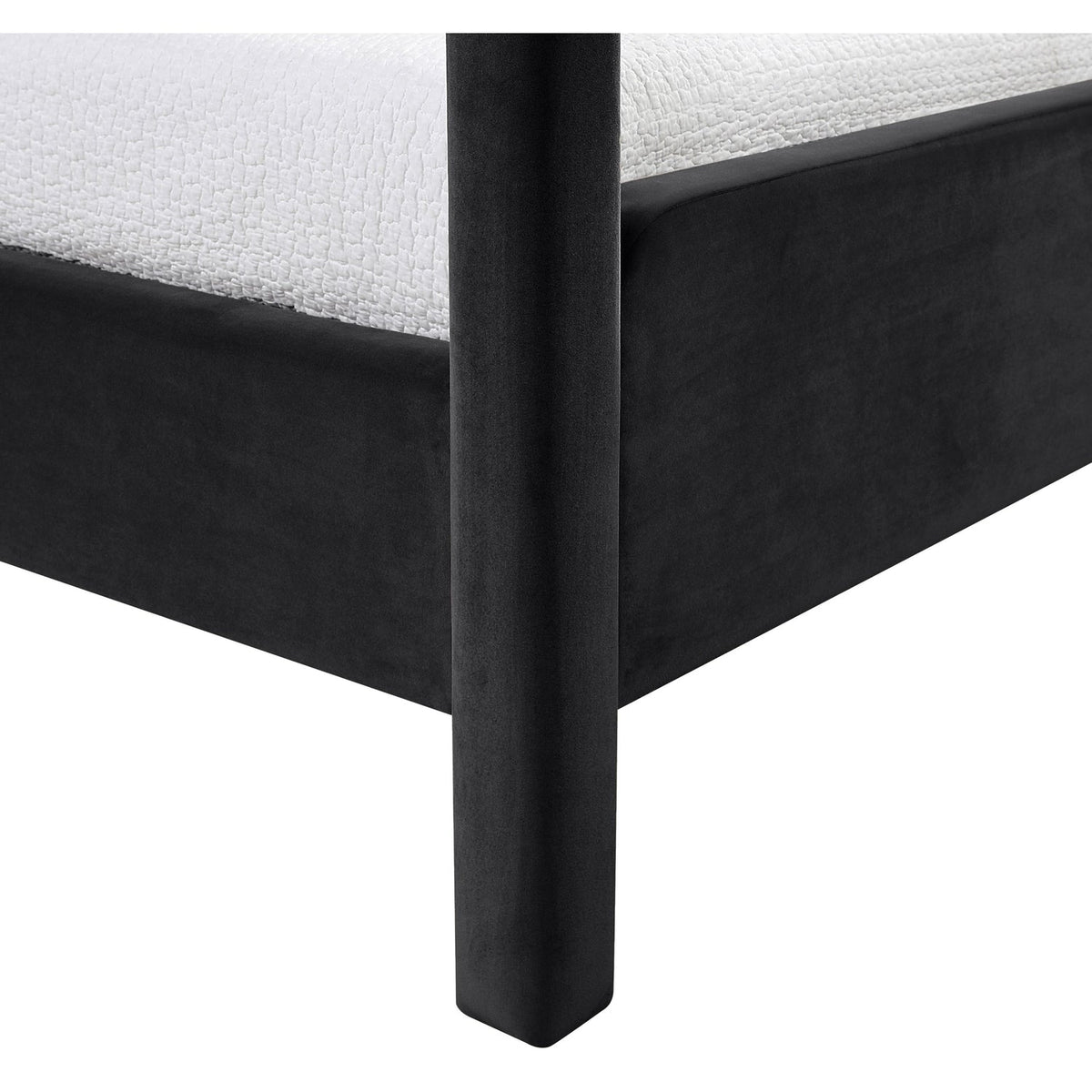 Salina Black Velvet Upholstered Bed