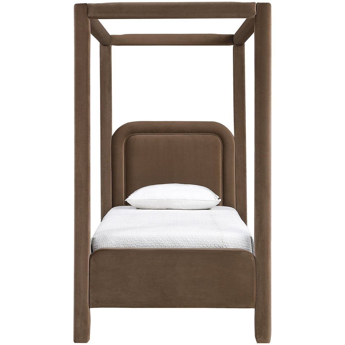 Salina Brown Velvet Upholstered Bed