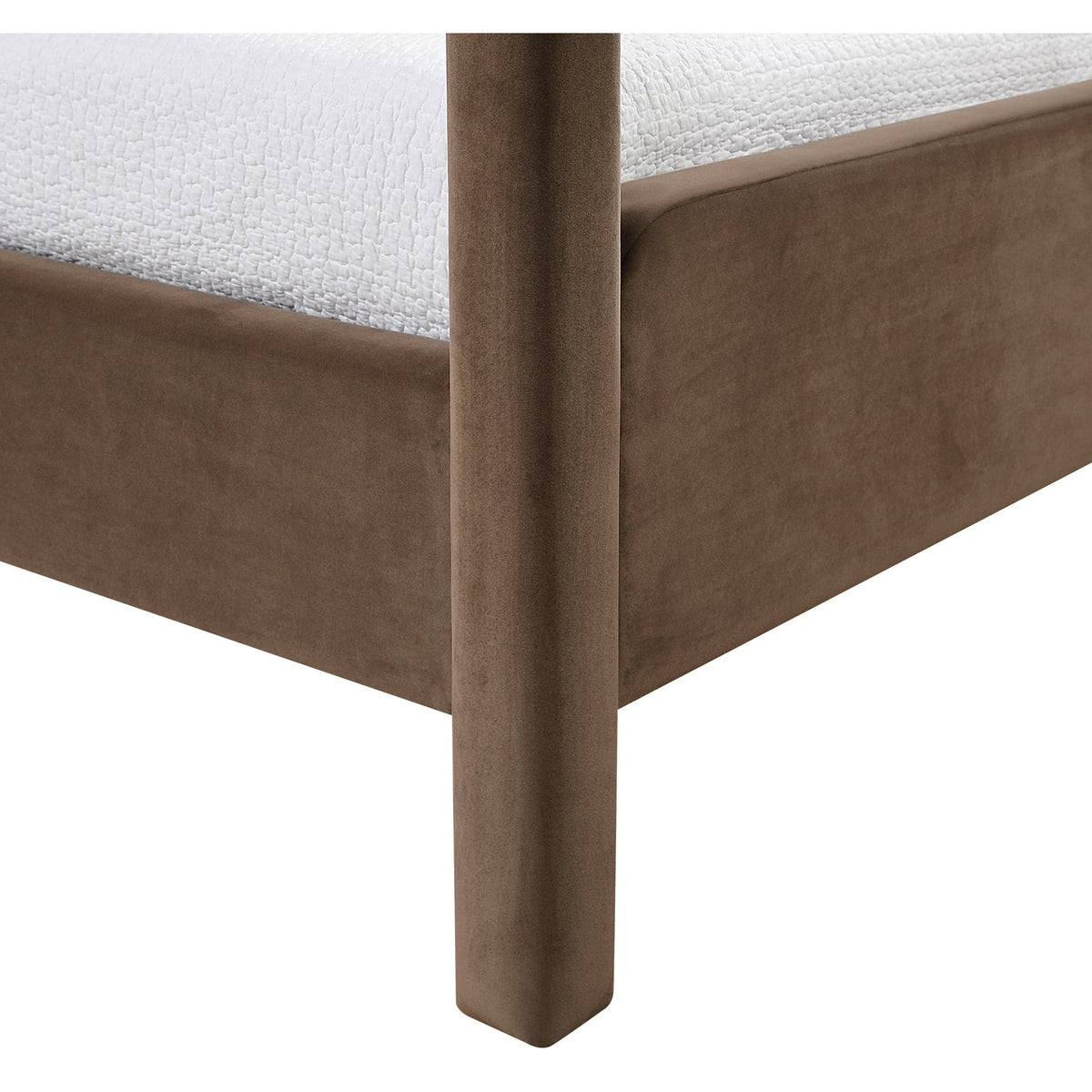 Salina Brown Velvet Upholstered Bed