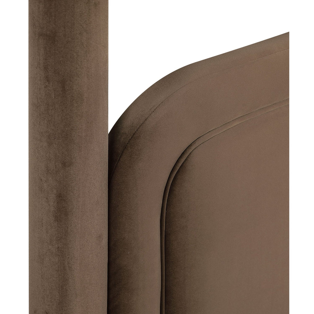 Salina Brown Velvet Upholstered Bed