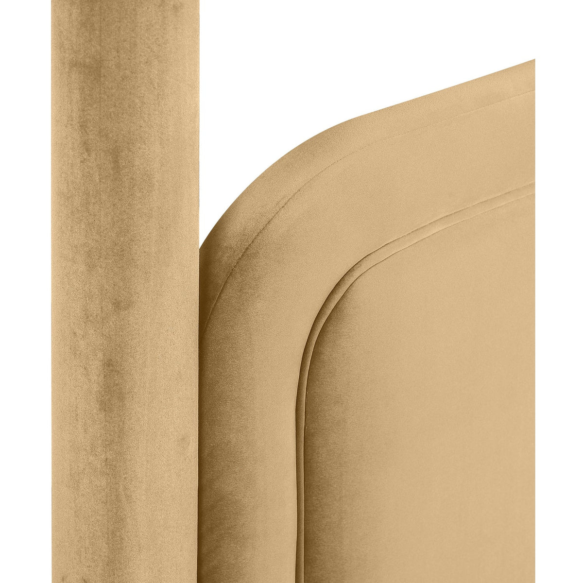 Salina Camel Velvet Upholstered Bed