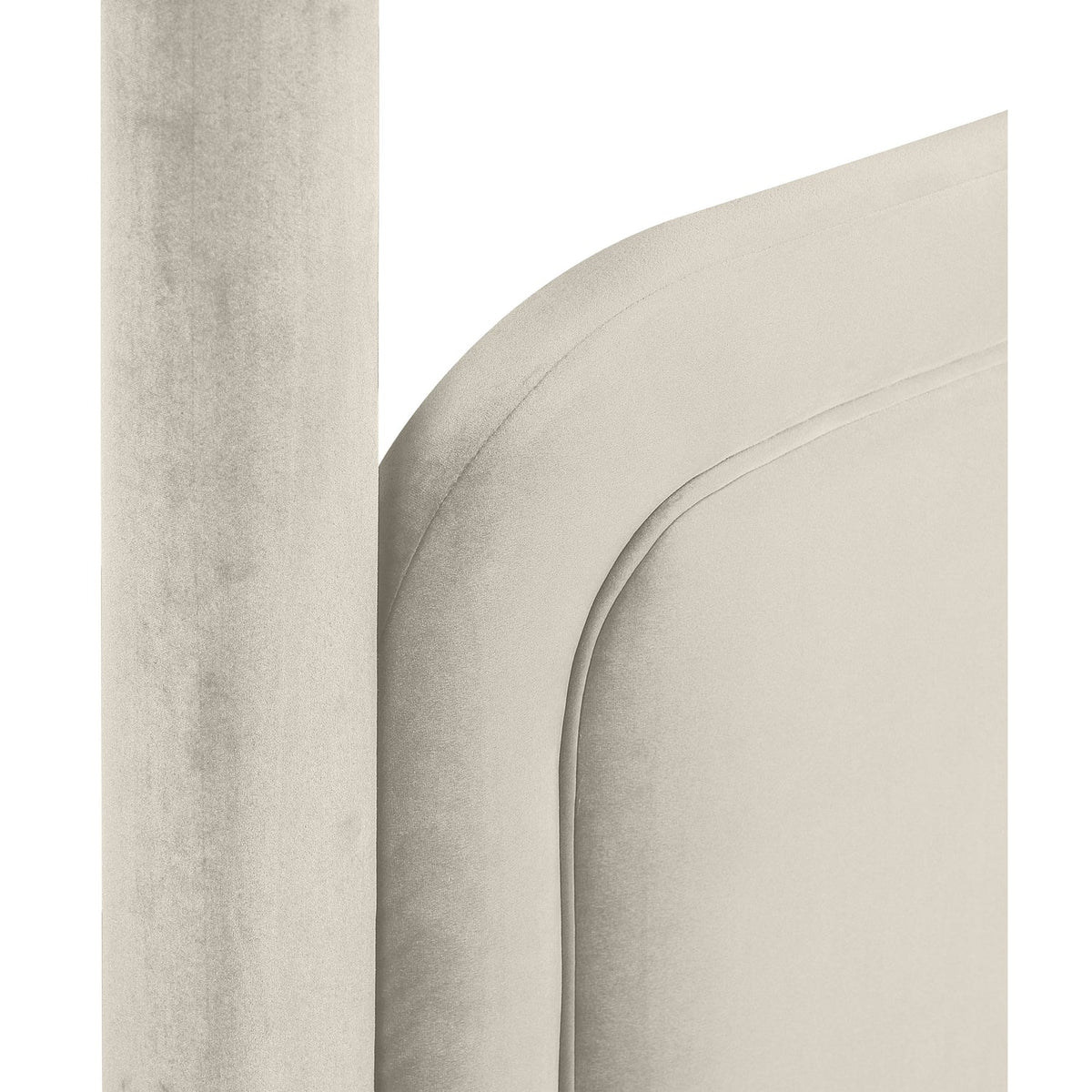 Salina Cream Velvet Upholstered Bed