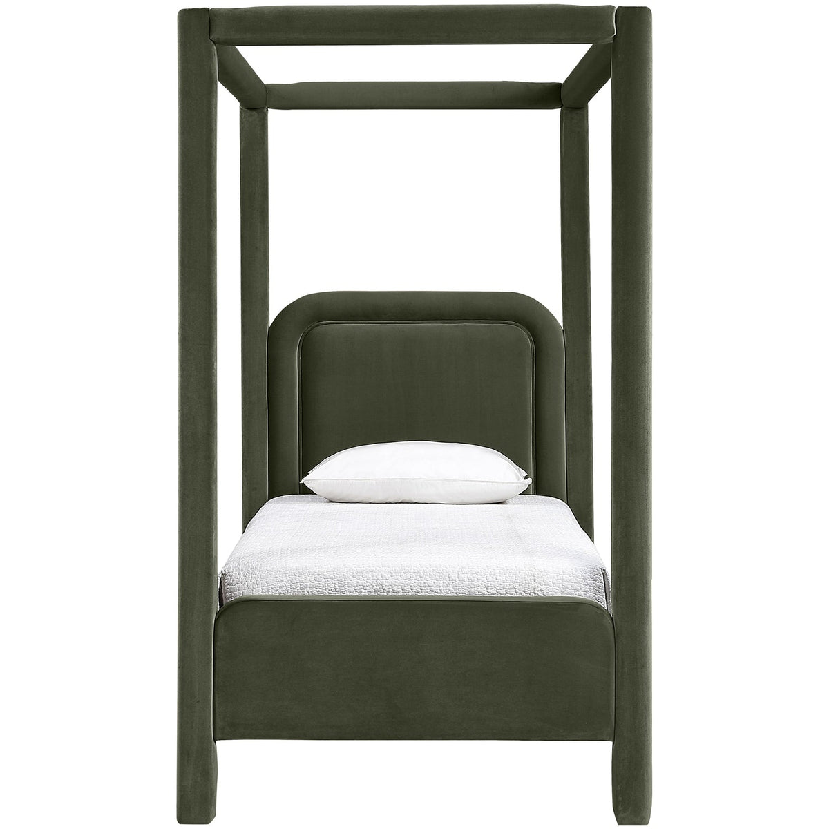 Salina Green Velvet Upholstered Bed