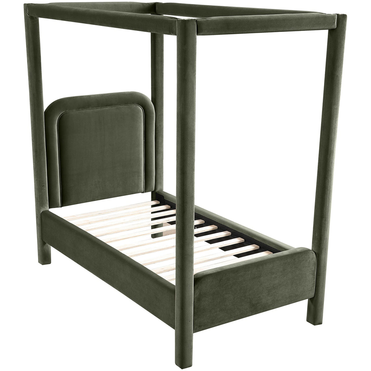 Salina Green Velvet Upholstered Bed