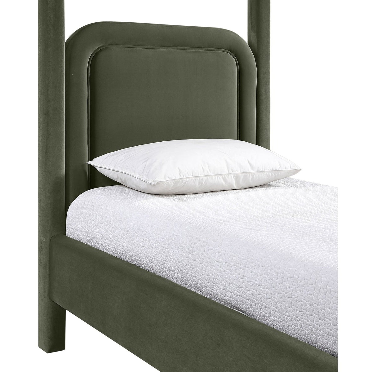 Salina Green Velvet Upholstered Bed