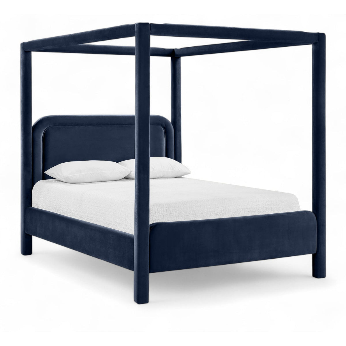 Salina Navy Velvet Upholstered Bed