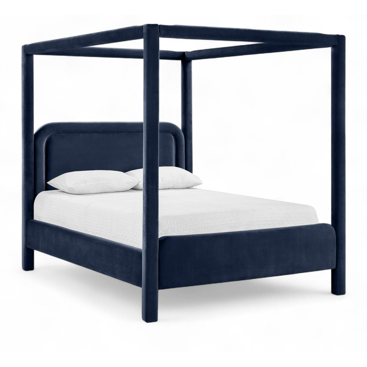 Salina Navy Velvet Upholstered Bed