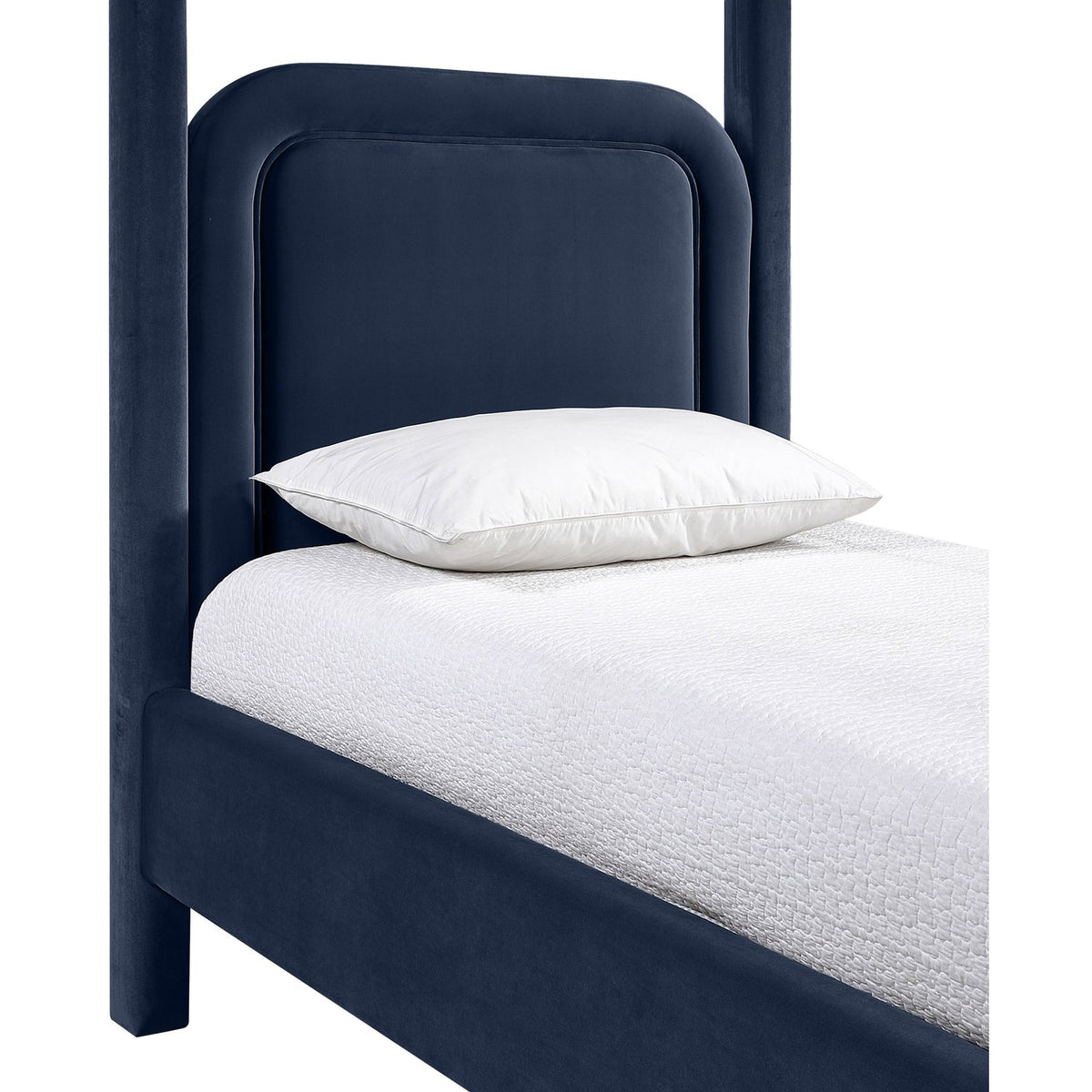 Salina Navy Velvet Upholstered Bed