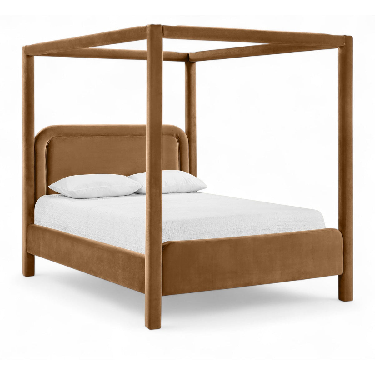 Salina Saddle Velvet Upholstered Bed