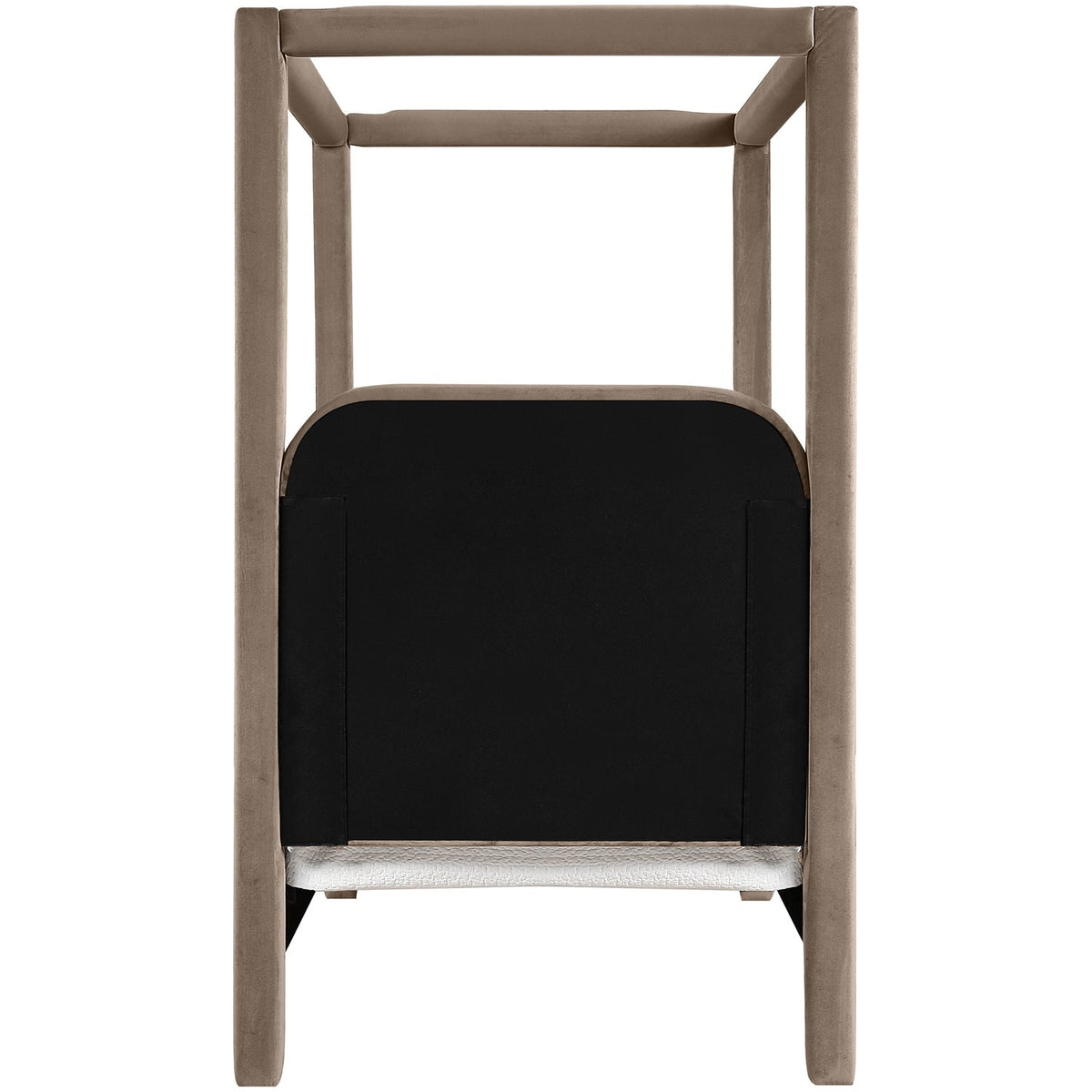 Salina Taupe Velvet Upholstered Bed