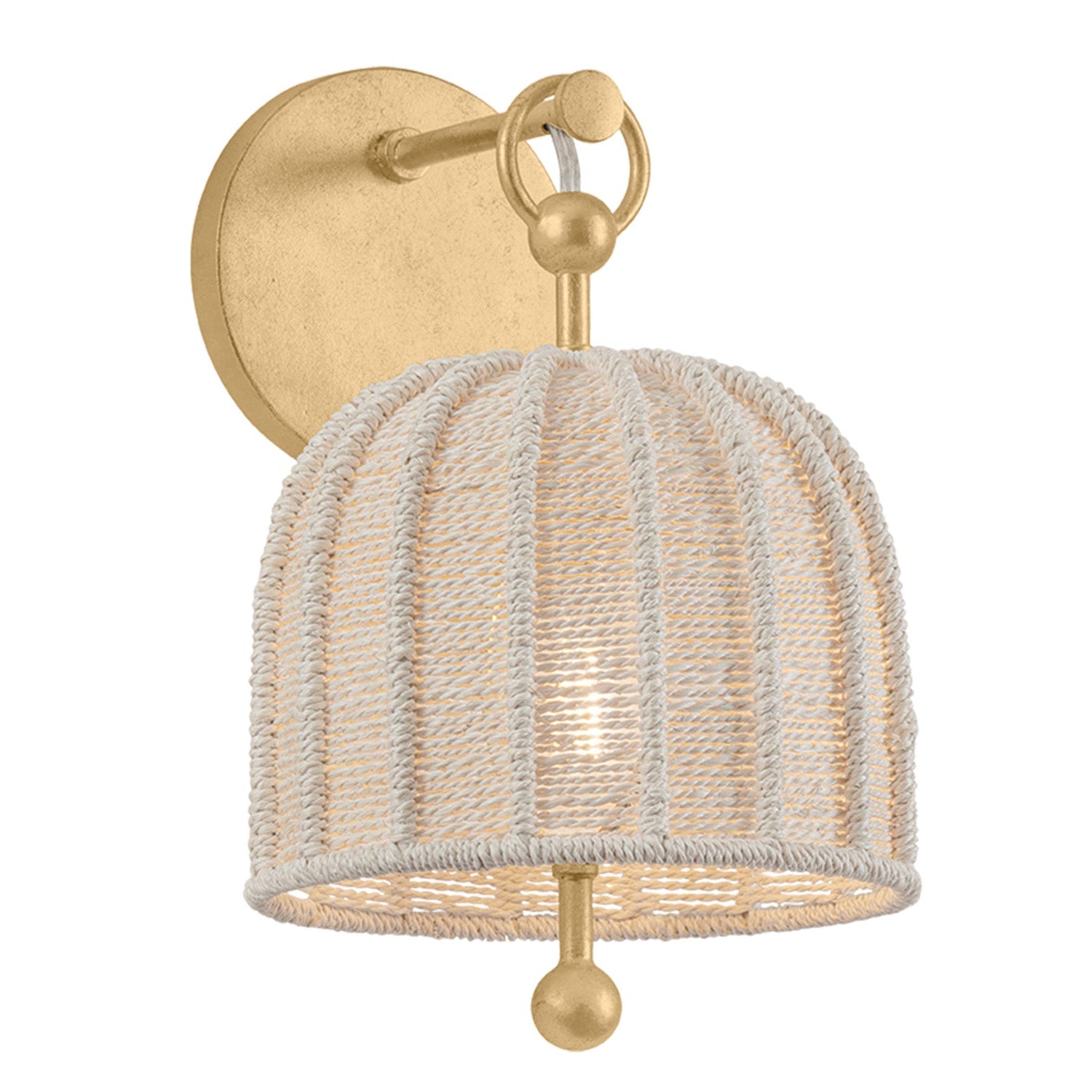 Troy Lighting Lonnie Vintage Gold Leaf Wall Sconce