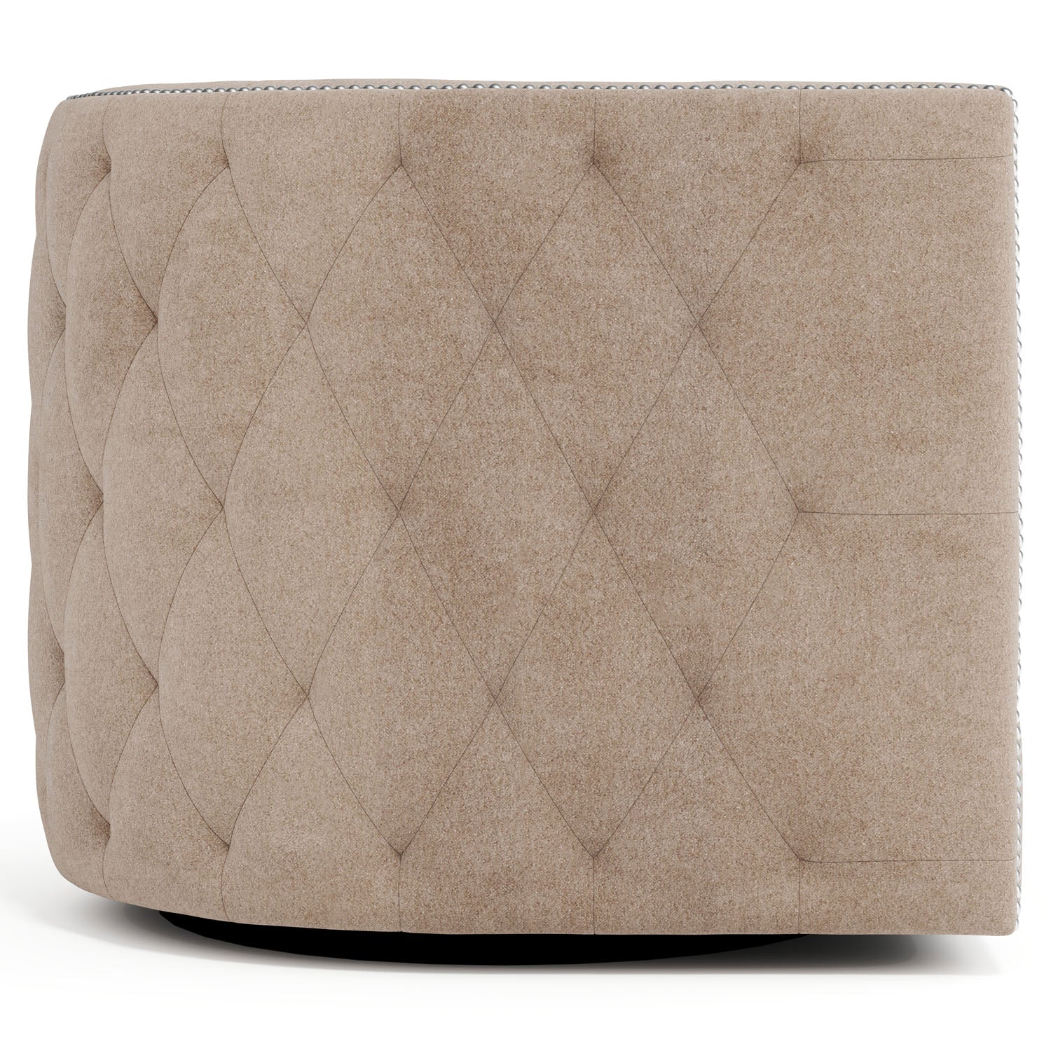 Palazzo Beige Swivel Chair in Beige, side profile