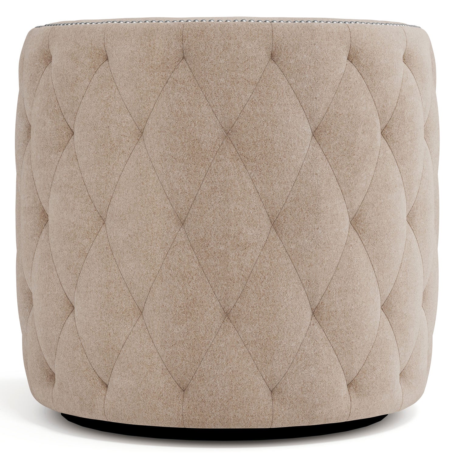 Palazzo Beige Swivel Chair in Beige, styled in a living room